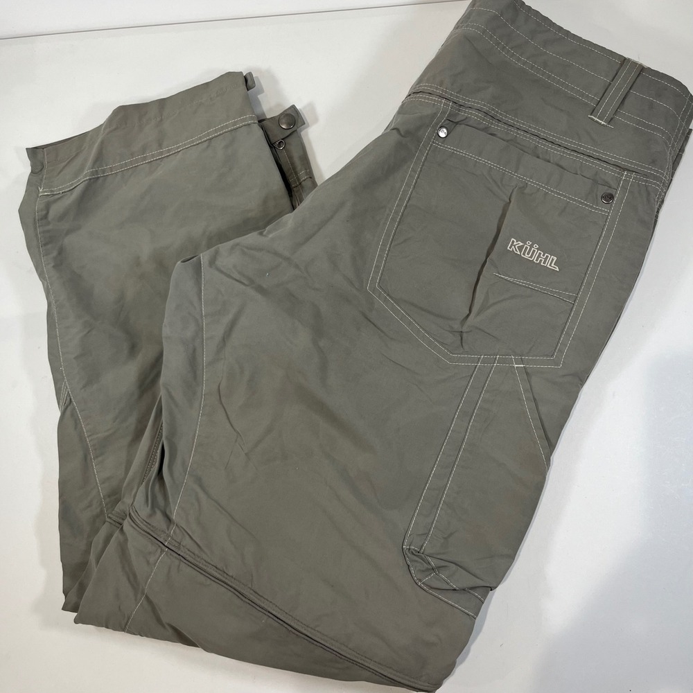 KUHL Liberator Convertible Pants Mens 36x30 Gray Stealth Zip Off Hiking Outdoor